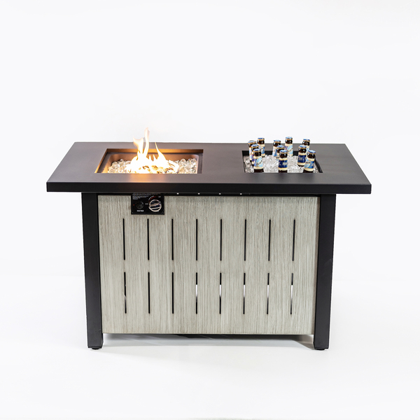 Deko Living 42 Inch Rectangular Outdoor 50,000 BTU Propane Firetable with Ice Bucket COB10004